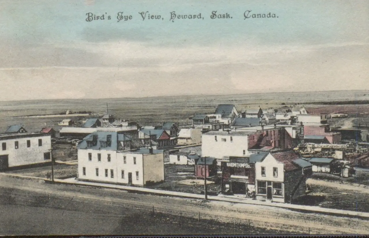 Bird's eye view of Heward, about 1910